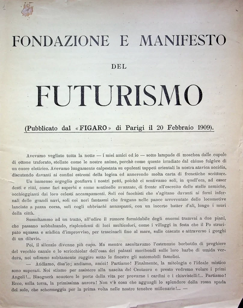 1000 fondazione e manifesto del futurismo quarta tiratura 01