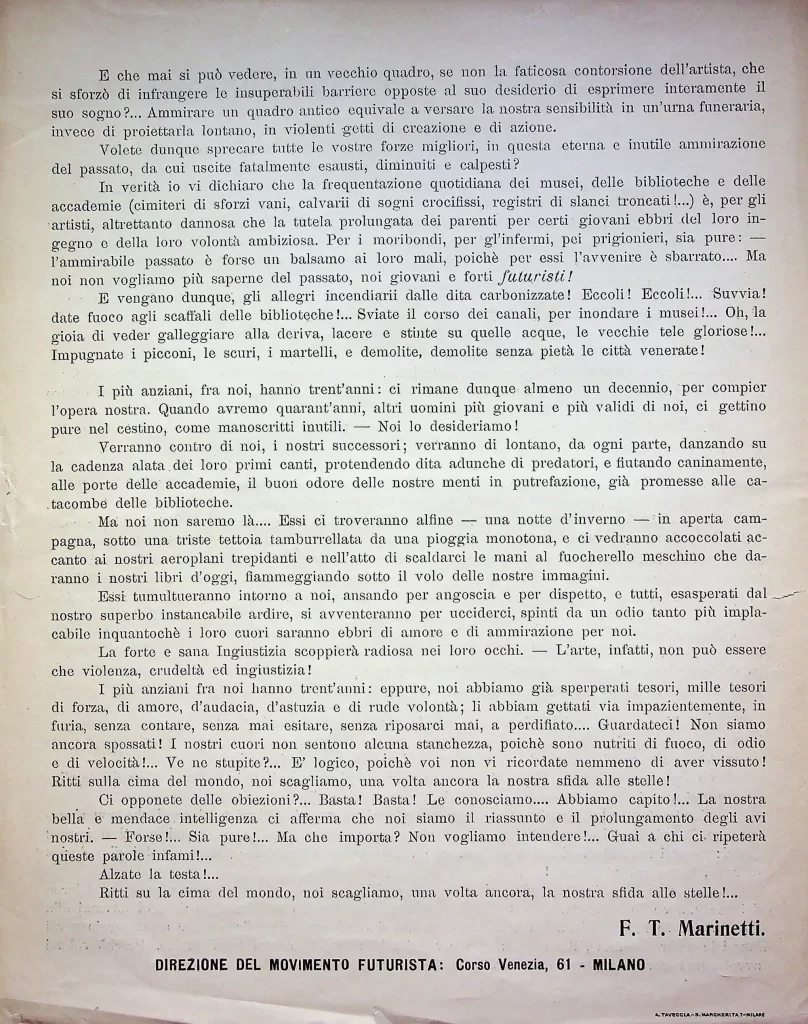1000 fondazione e manifesto del futurismo quarta tiratura 04