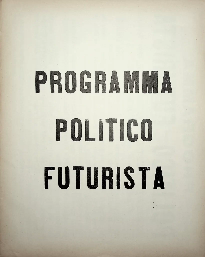10500 programma politico futurista prima tiratura 01