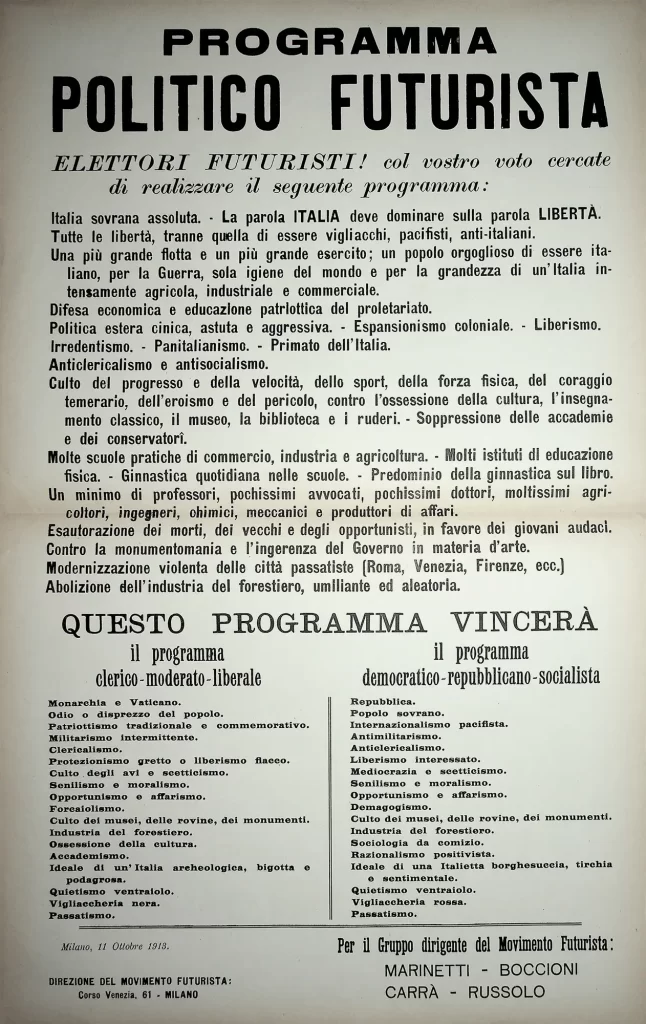 10500 programma politico futurista prima tiratura 02