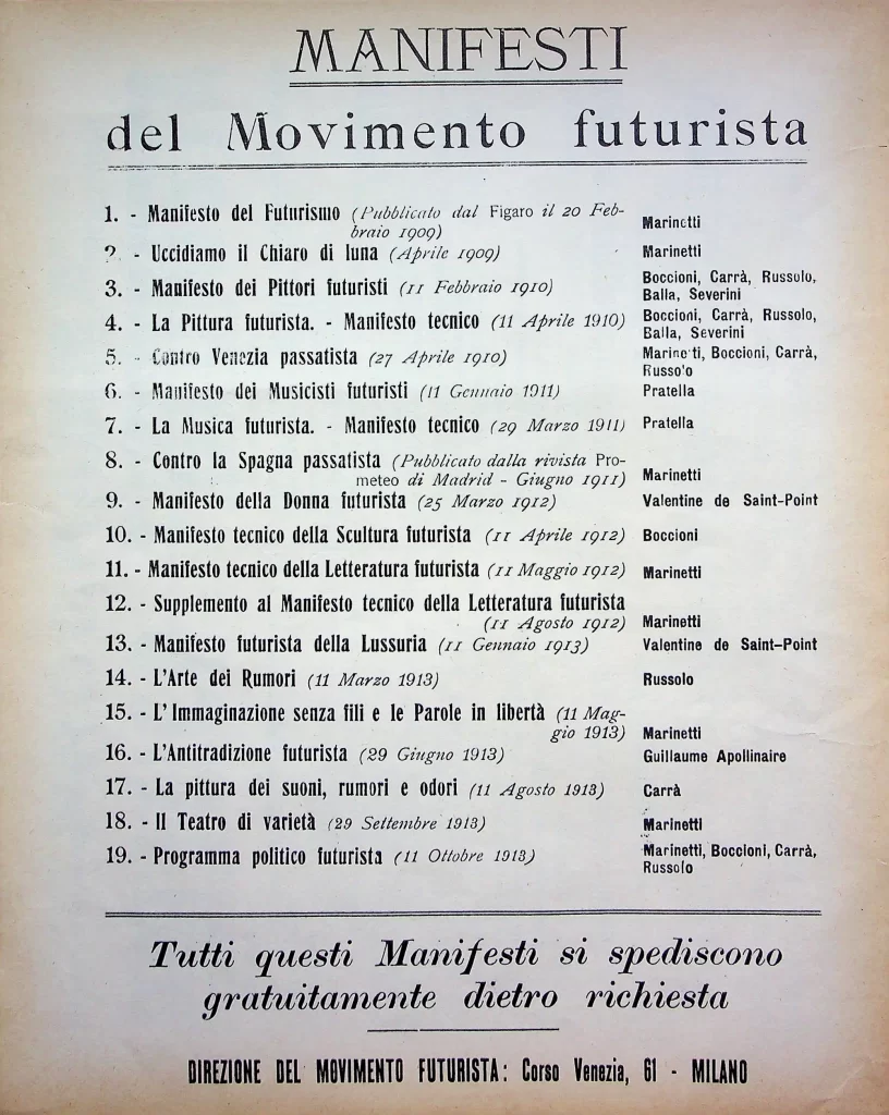 10500 programma politico futurista prima tiratura 03