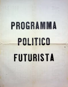 10600 programma politico futurista seconda tiratura 01