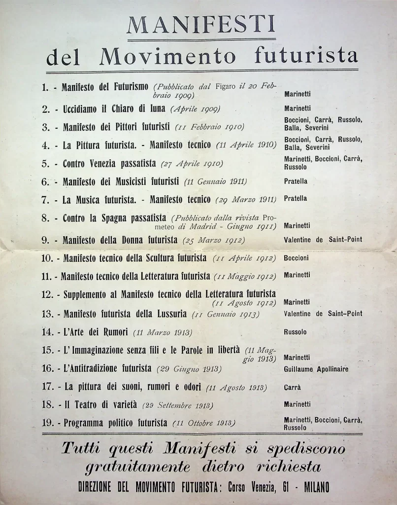 10600 programma politico futurista seconda tiratura 03