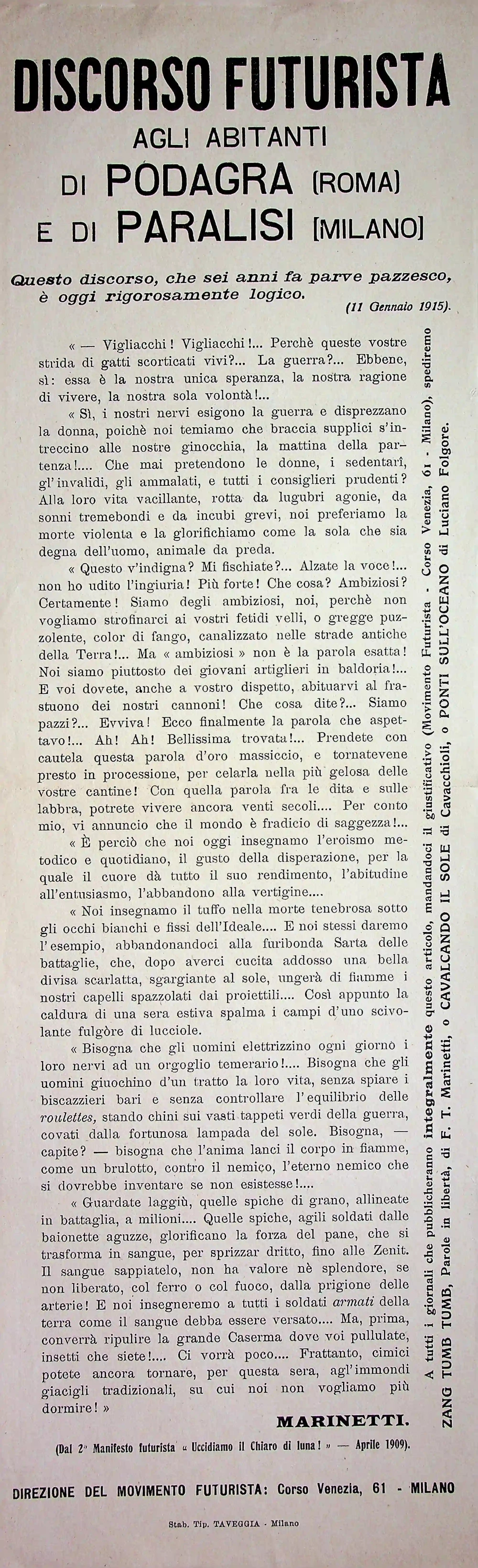 1100 discorso futurista agli abitanti di podagra e di paralisi 01