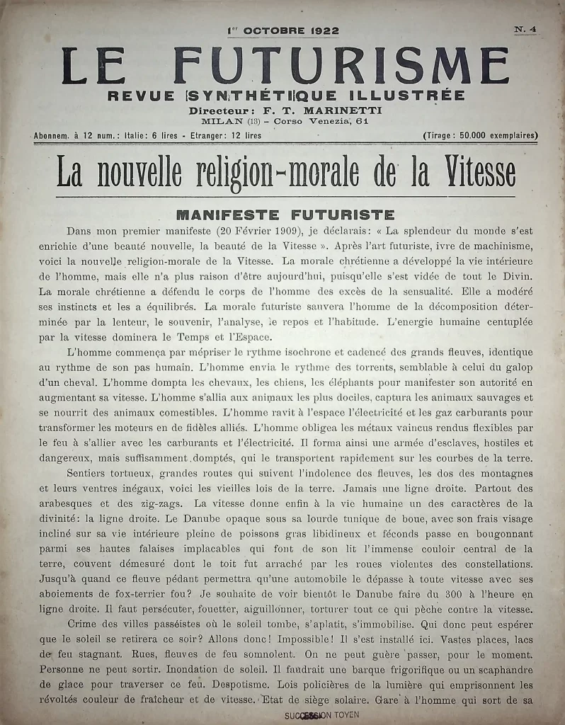 13750 nouvelle religion morale de la vitesse seconda tiratura 01