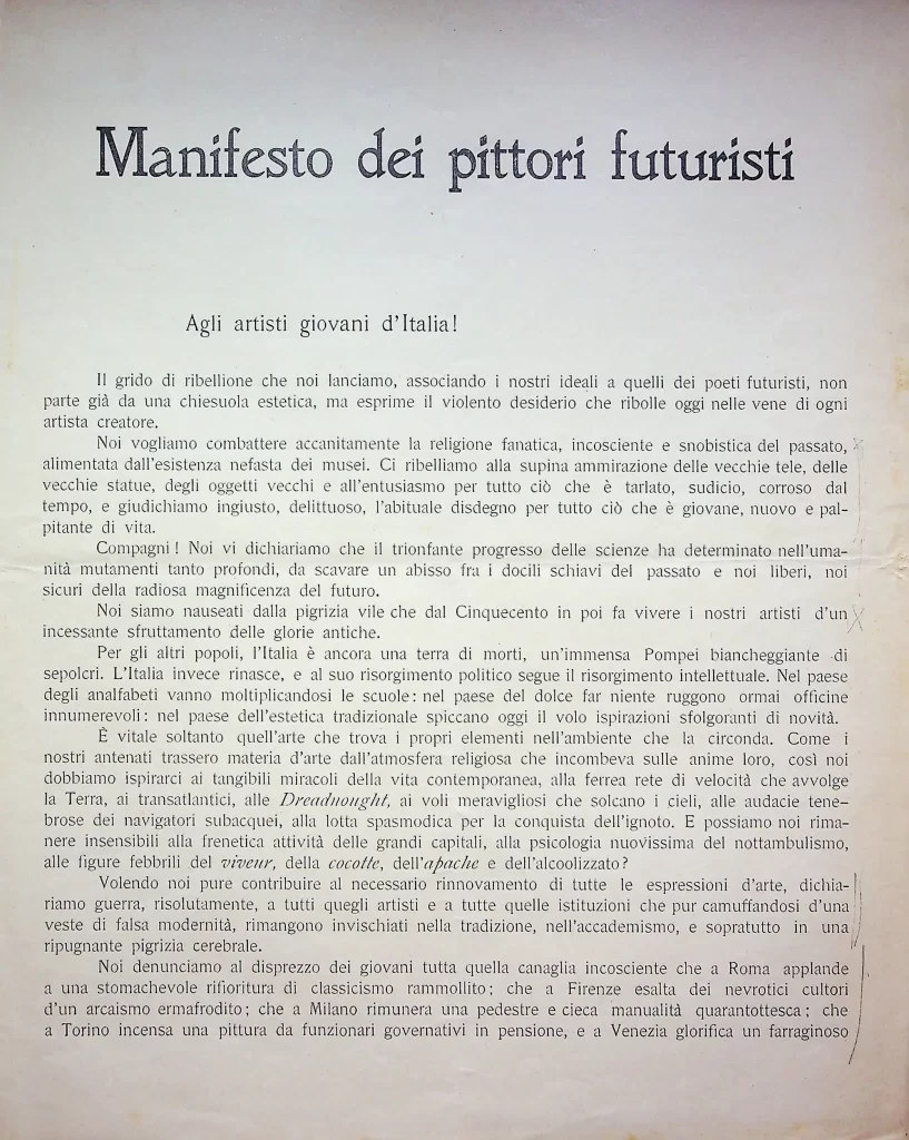 1400 manifesto dei pittori futuristi seconda edizione 01