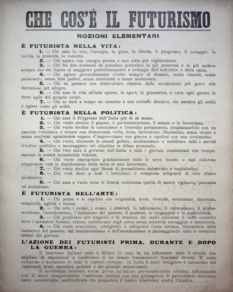 14200 che cose il futurismo prima tiratura 01
