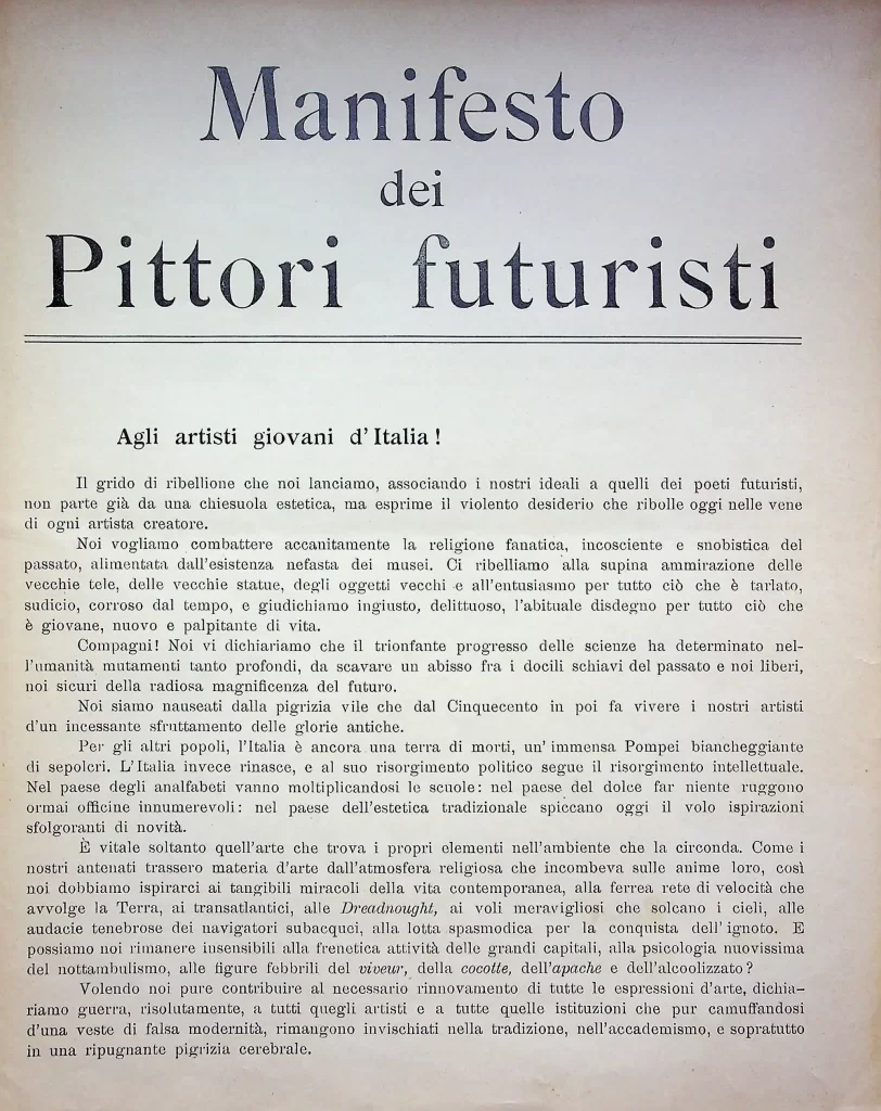1500 manifesto dei pittori futuristi terza edizione 01