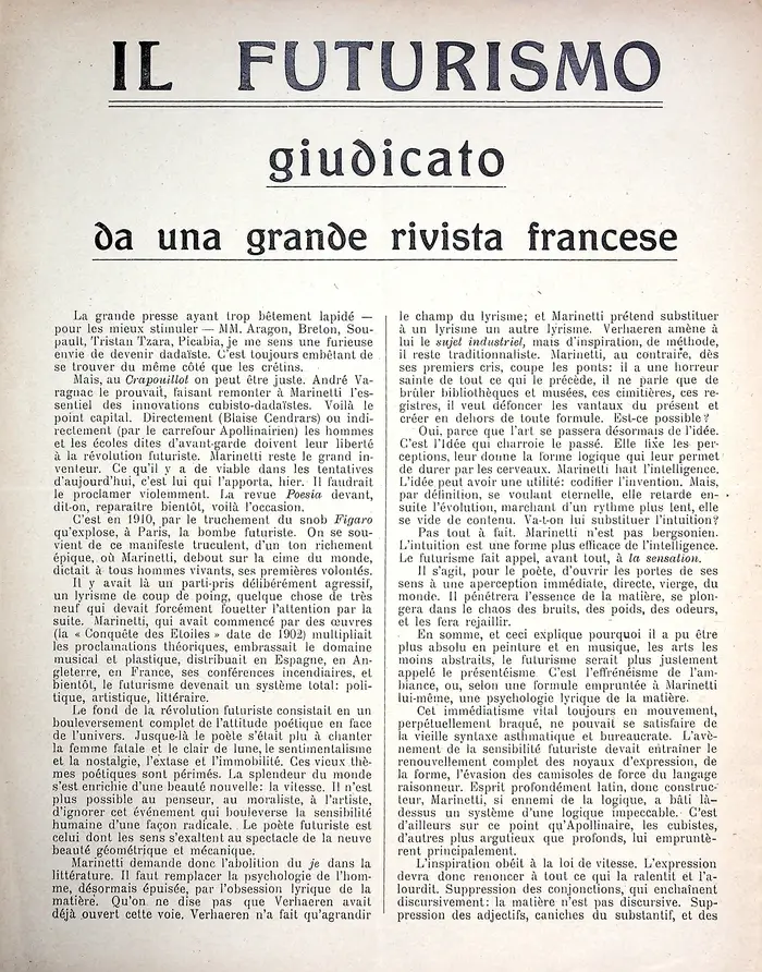 15600 il futurismo giudicato da una grande rivista francese 01