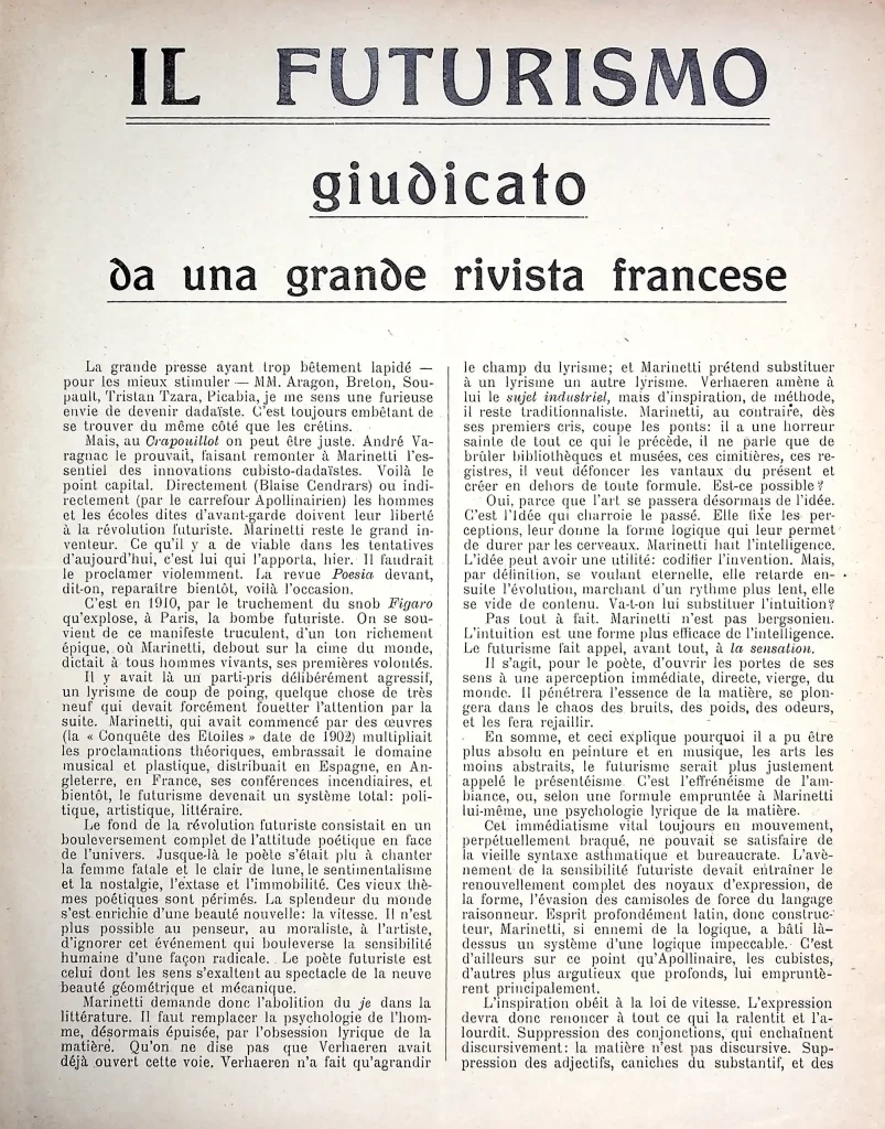 15600 il futurismo giudicato da una grande rivista francese 01