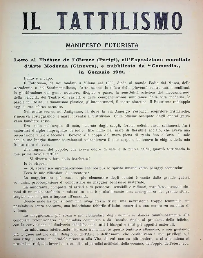 15700 il tattilismo prima tiratura 01