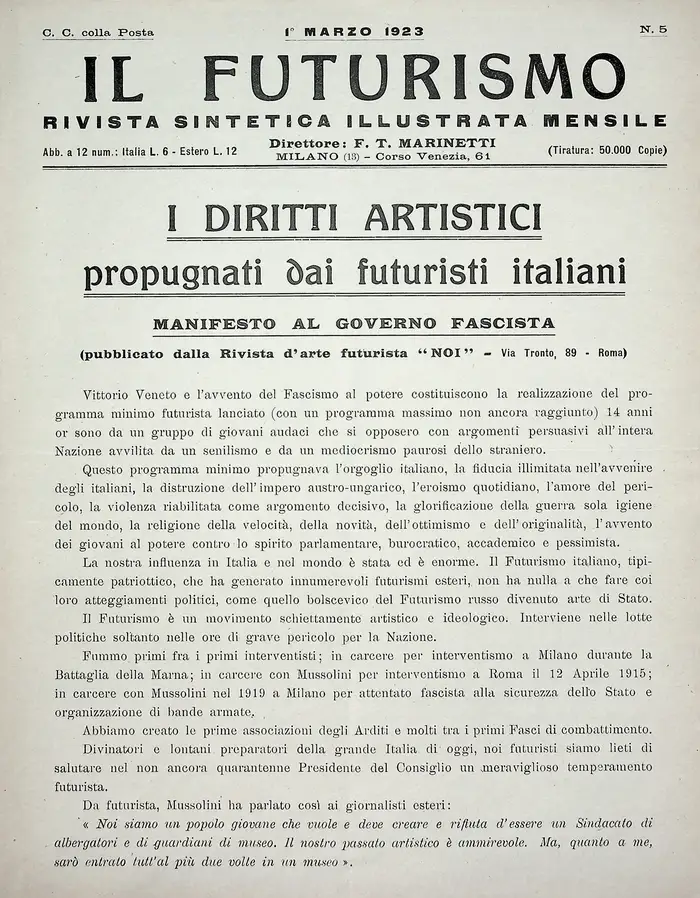 17900 diritti artistici progugnati dai futuristi italiani prima tiratura 01