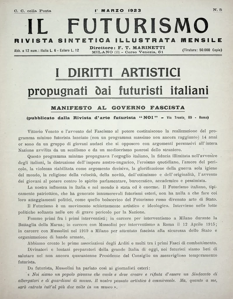 17900 diritti artistici progugnati dai futuristi italiani prima tiratura 01