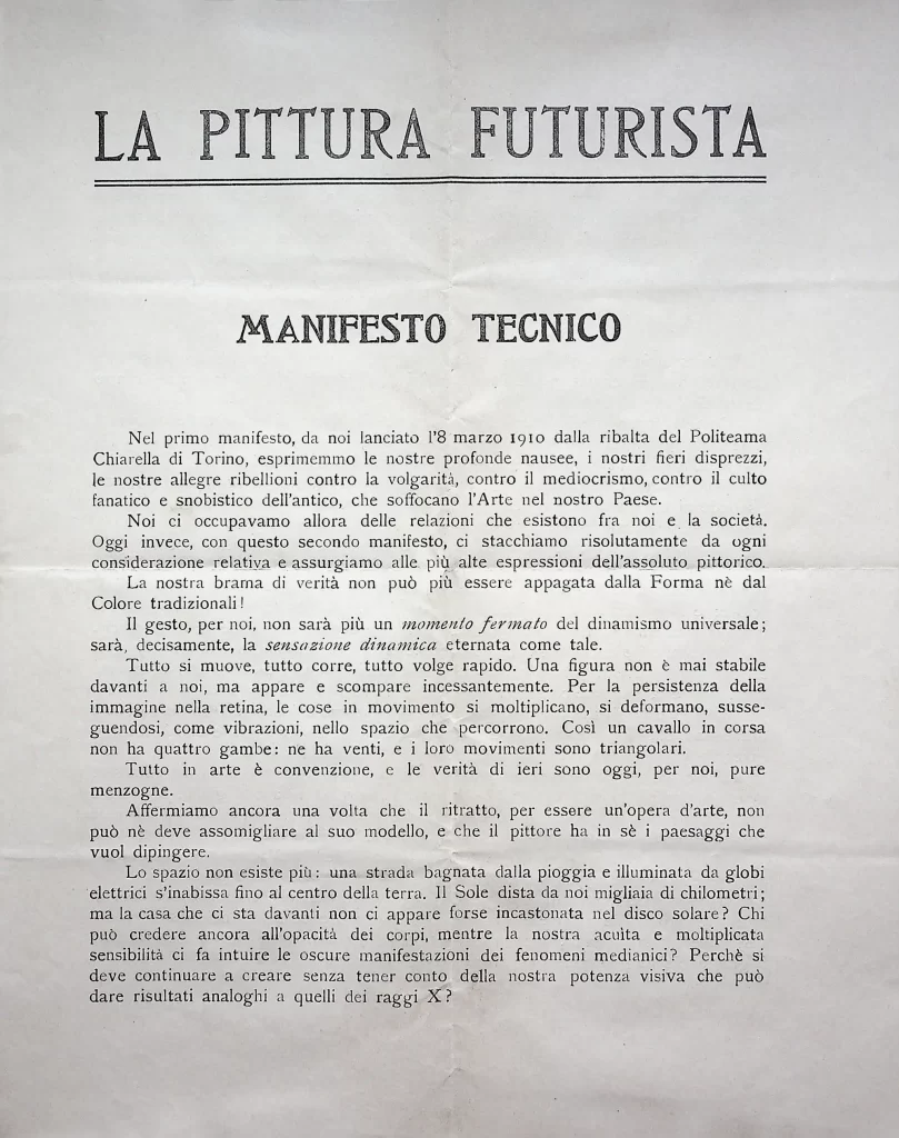 2000 la pittura futurista manifesto tecnico prima tiratura 01