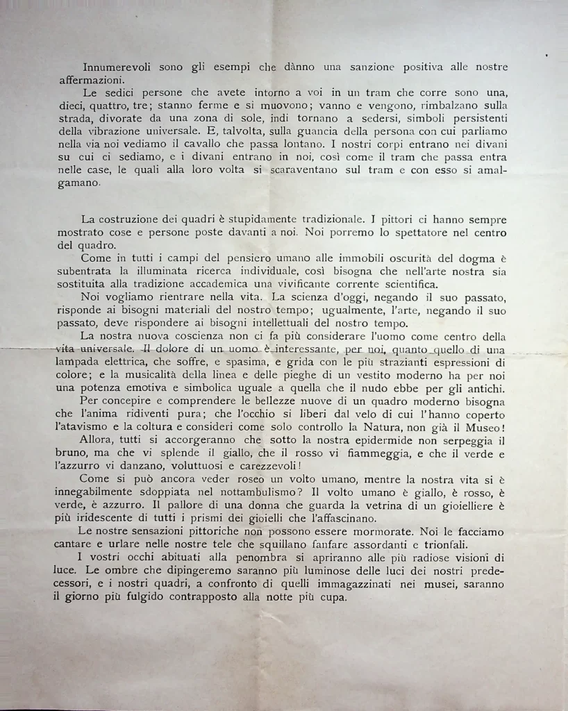 2000 la pittura futurista manifesto tecnico prima tiratura 02