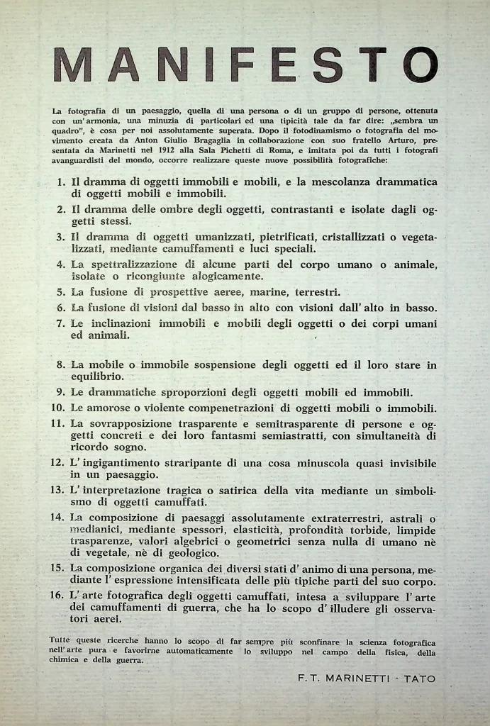 20500 manifesto fotografia futurista tiratura carta azzurra 01
