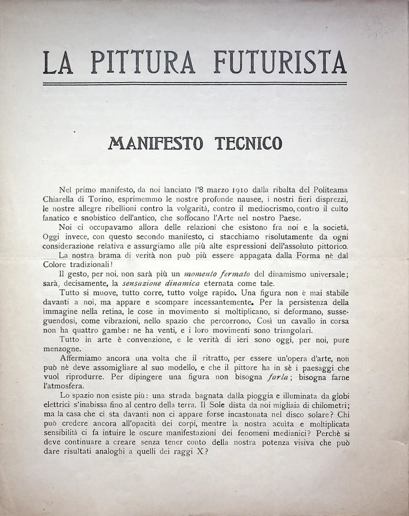 2100 la pittura futurista manifesto tecnico seconda tiratura 01