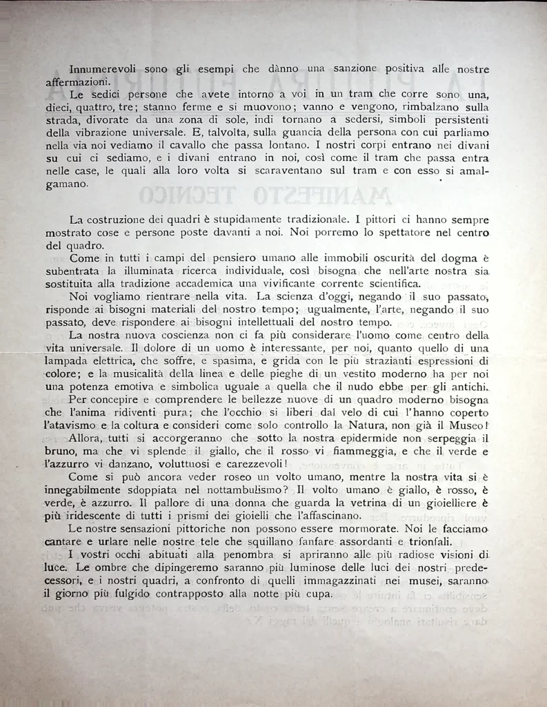 2100 la pittura futurista manifesto tecnico seconda tiratura 02