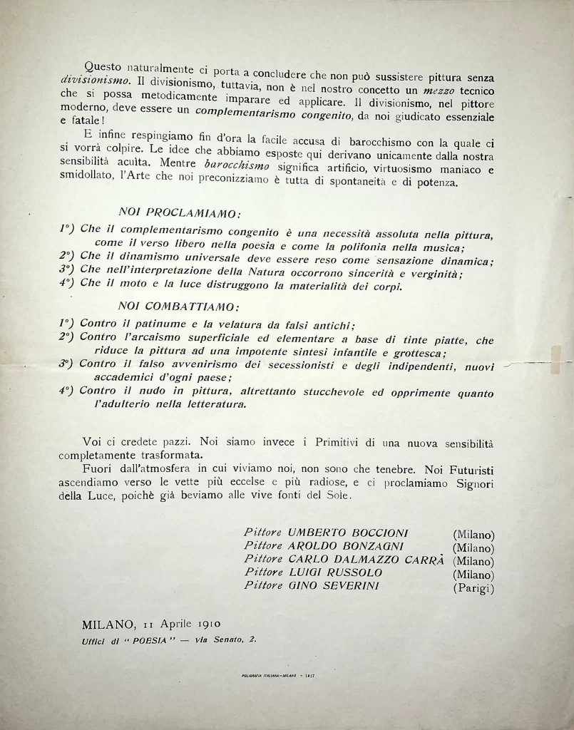2200 la pittura futurista manifesto tecnico terza tiratura 02