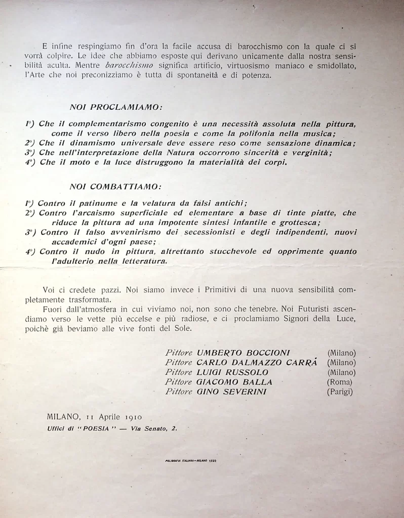 2300 la pittura futurista manifesto tecnico quarta tiratura 03