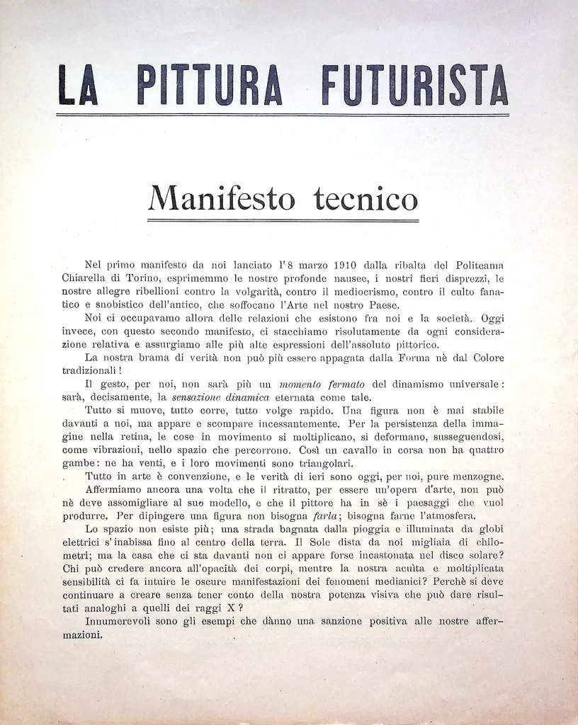 2400 la pittura futurista manifesto tecnico quinta tiratura 01