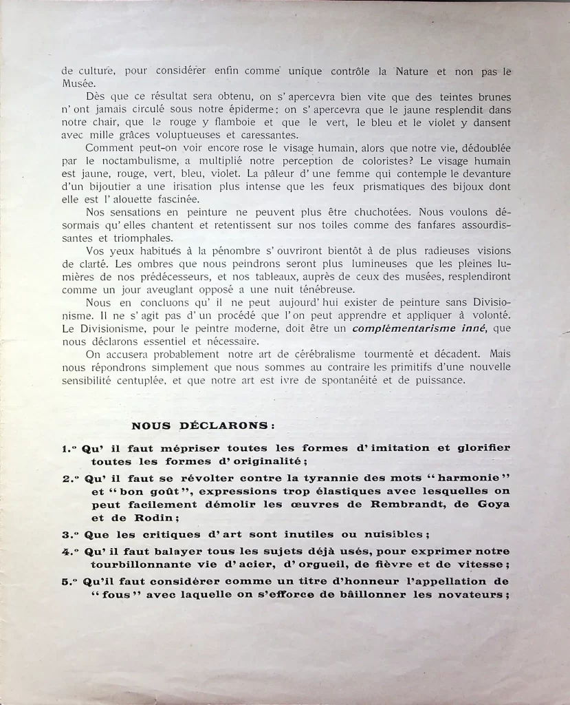 2600 manifeste des peintres futuristes seconda tiratura 03