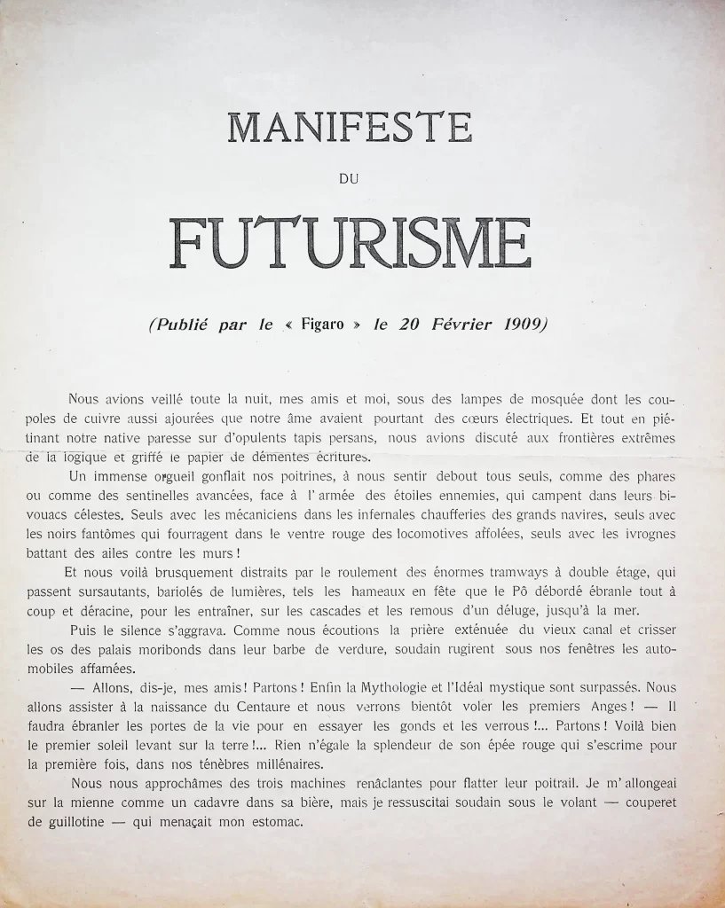400 manifeste du futurisme 1