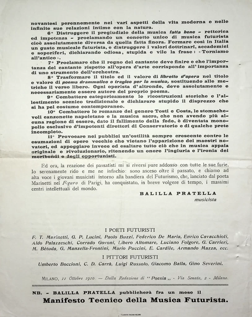 4300 manifesto dei musicisti futuristi prima tiratura 04