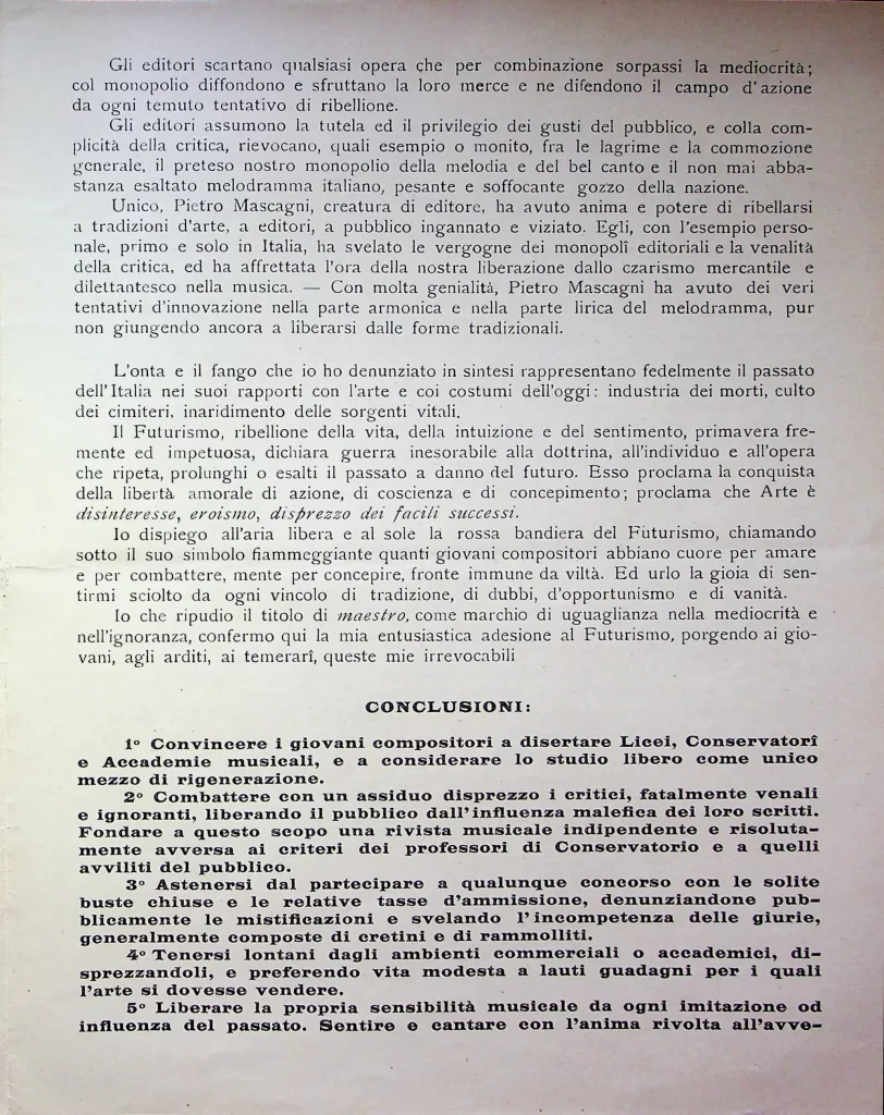 4400 manifesto dei musicisti futuristi seconda tiratura 03