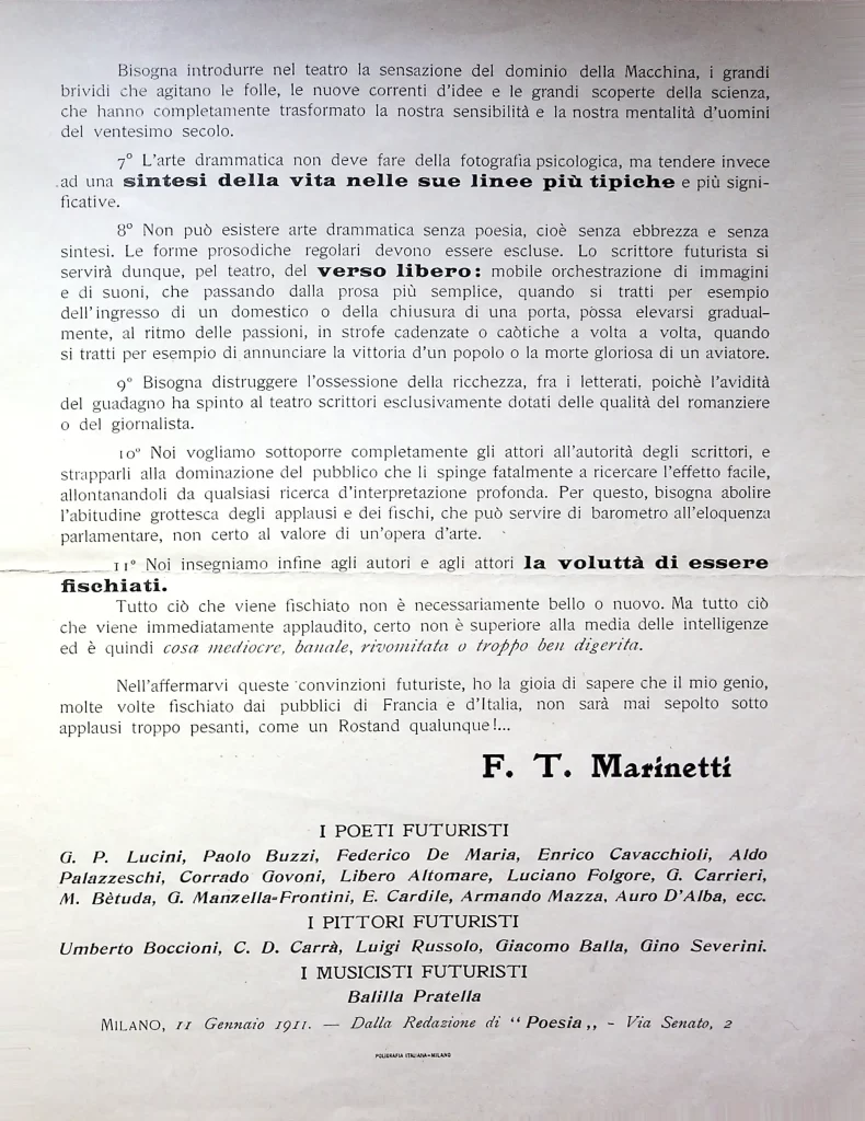 4700 manifesto dei drammaturghi futuristi seconda tiratura 02