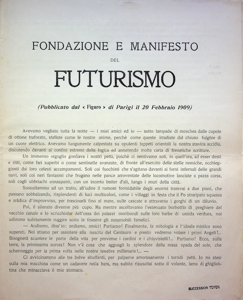 500 fondazione e manifesto del futurismo prima tiratura 01