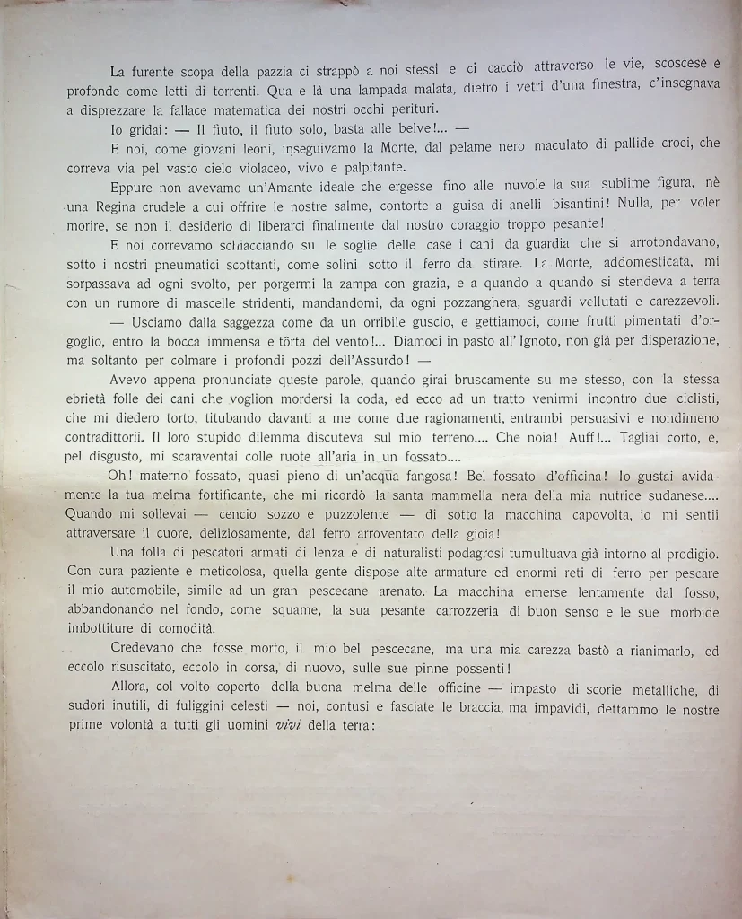 500 fondazione e manifesto del futurismo prima tiratura 02