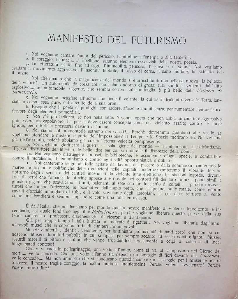 500 fondazione e manifesto del futurismo prima tiratura 03