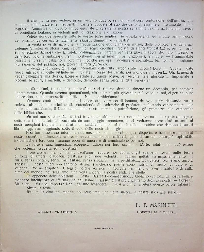 500 fondazione e manifesto del futurismo prima tiratura 04