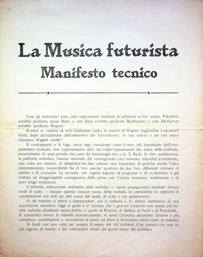 5500 la musica futurista manifesto tecnico prima edizione 01