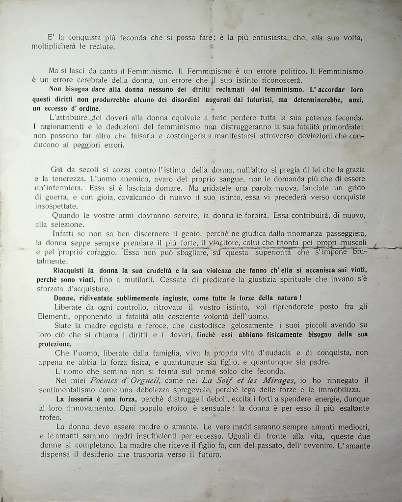 7100 manifesto della donna futurista prima tiratura 02