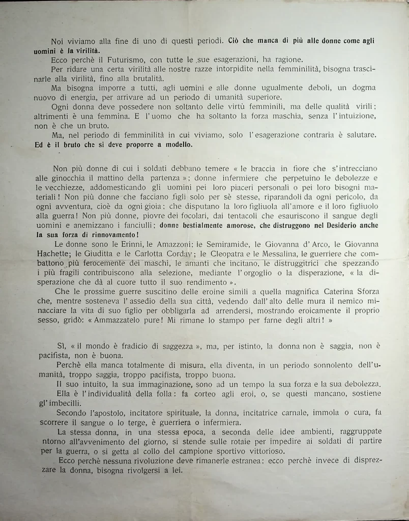 7100 manifesto della donna futurista prima tiratura 03