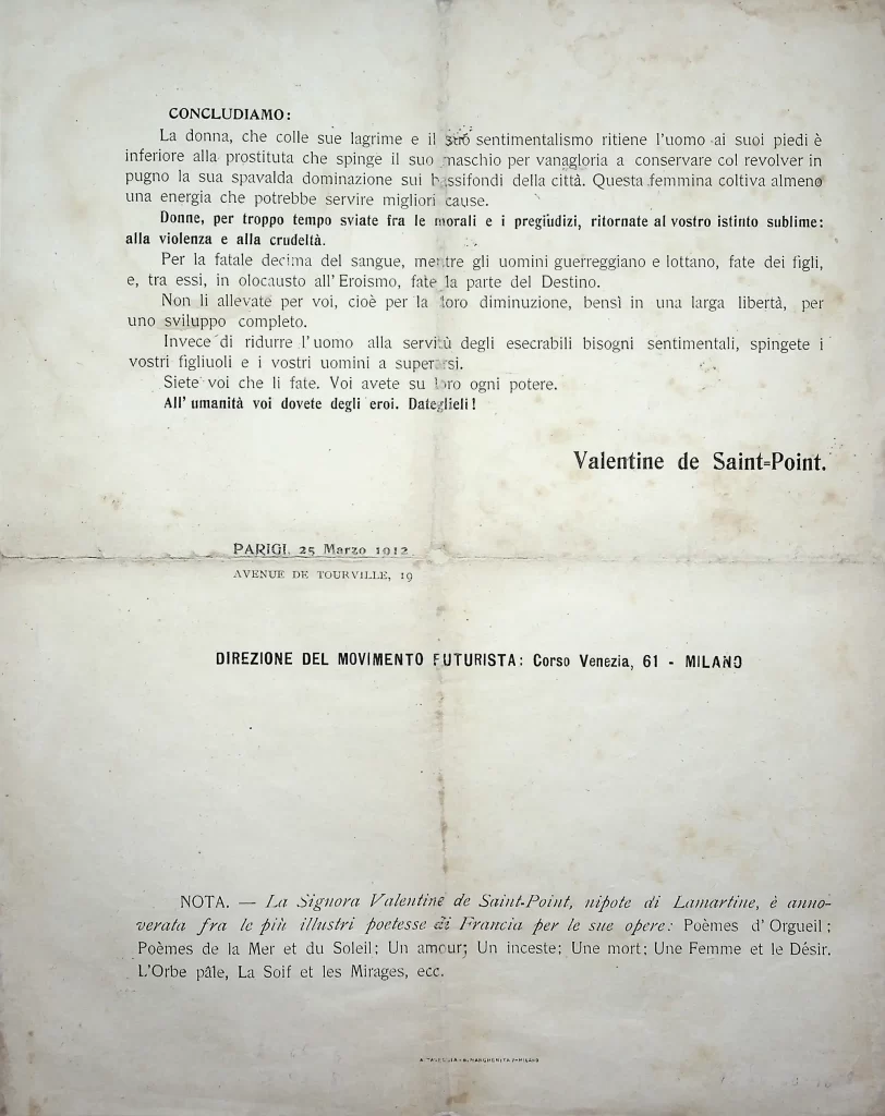 7100 manifesto della donna futurista prima tiratura 04