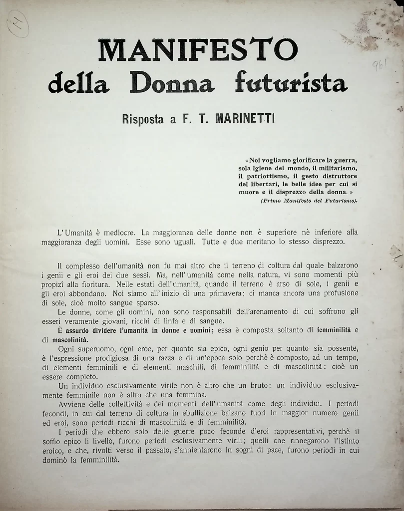 7200 manifesto della donna futurista seconda tiratura 01