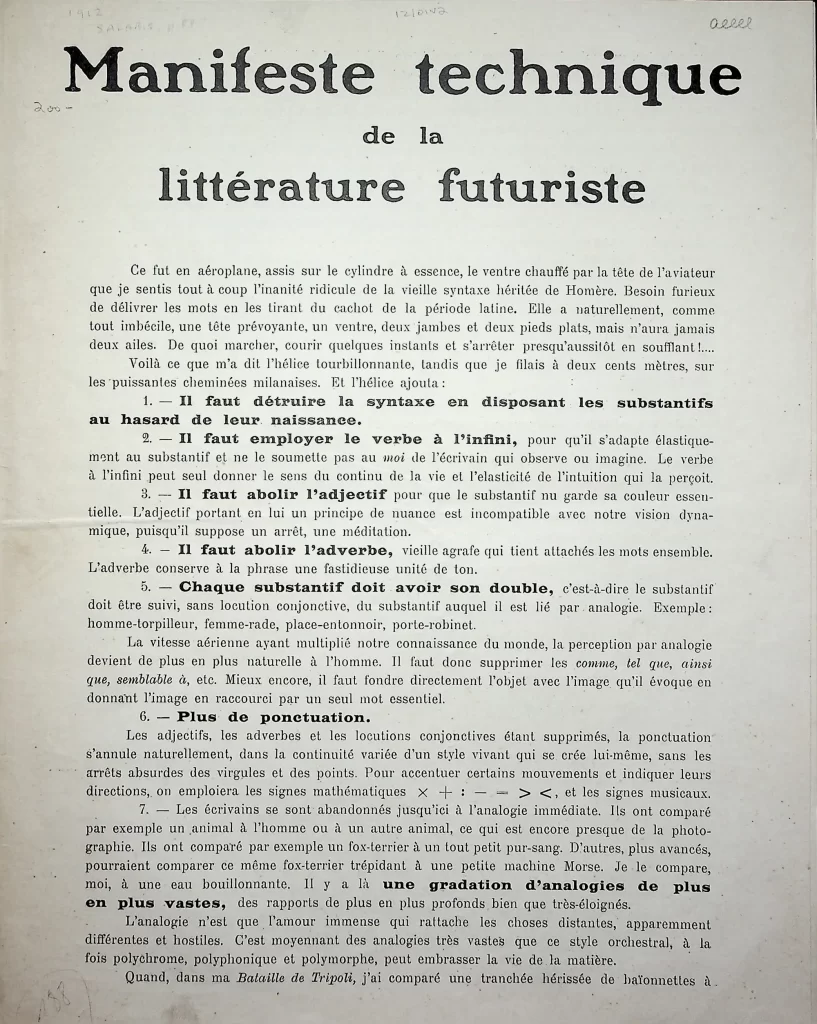 7700 manifeste technique de la litterature futuriste 01