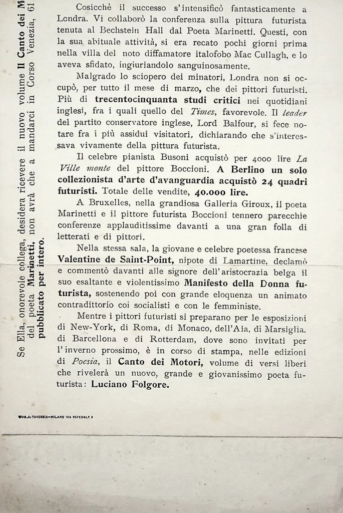 7800 40000 lire di vendite nelle esposizioni futuriste 03