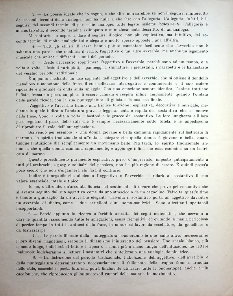 8200 supplemento al manifesto tecnico della letteratura futurista 02