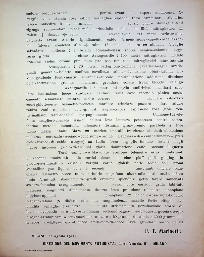 8200 supplemento al manifesto tecnico della letteratura futurista 04