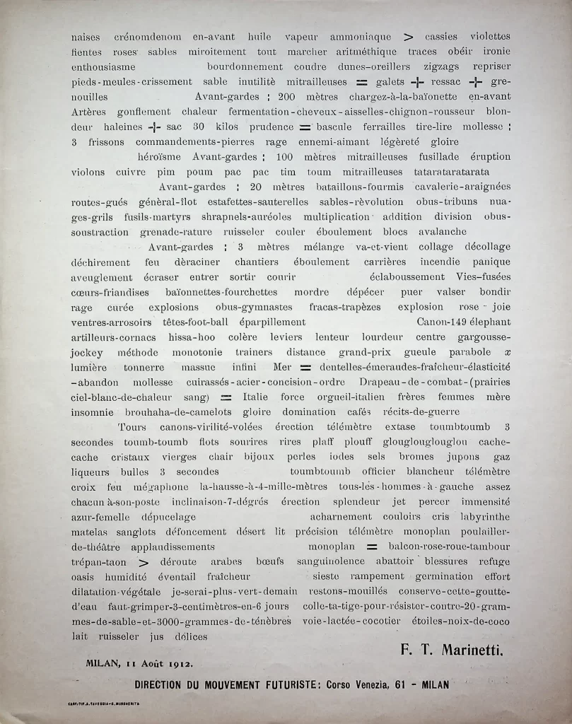 8300 supplement au manifeste technique de la litterature futuriste seconda tiratura 04