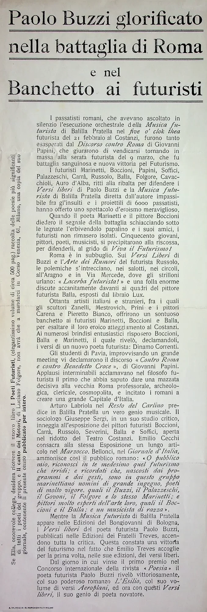 8800 paolo buzzi glorificato nella battaglia di roma e nel banchetto ai futuristi 01
