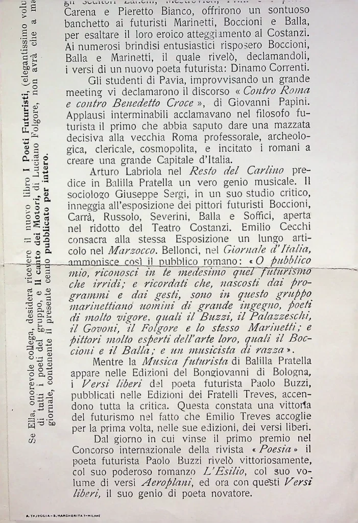 8800 paolo buzzi glorificato nella battaglia di roma e nel banchetto ai futuristi 03