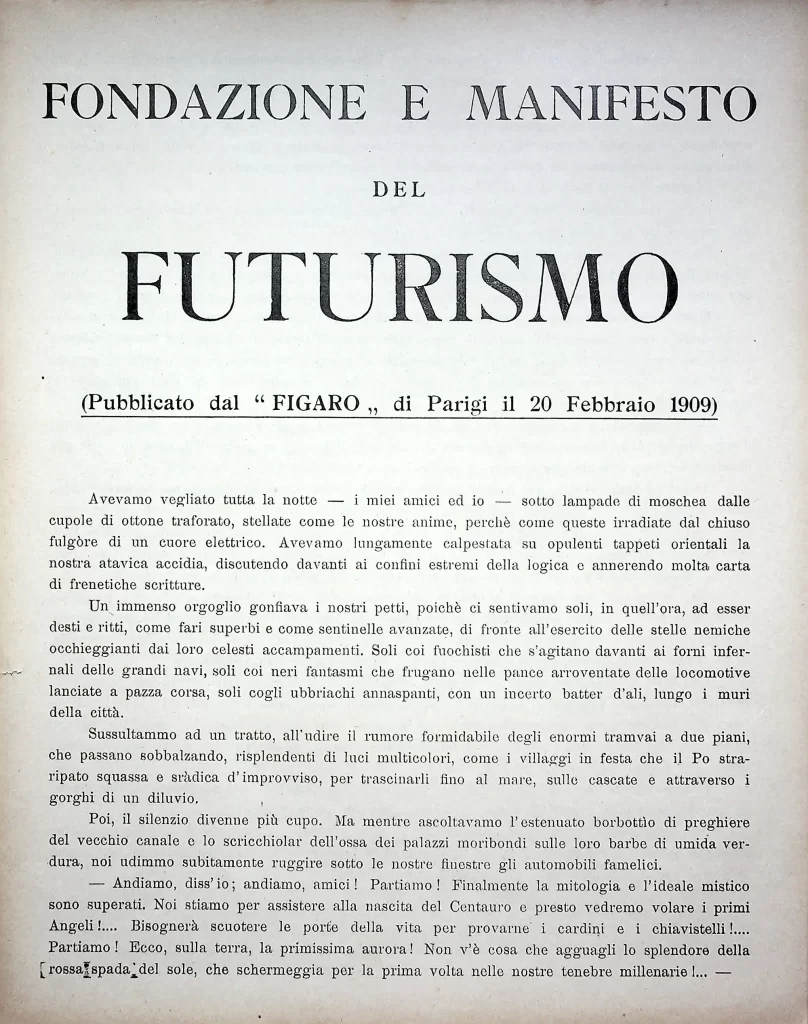 900 fondazione e manifesto del futurismo terza tiratura 01
