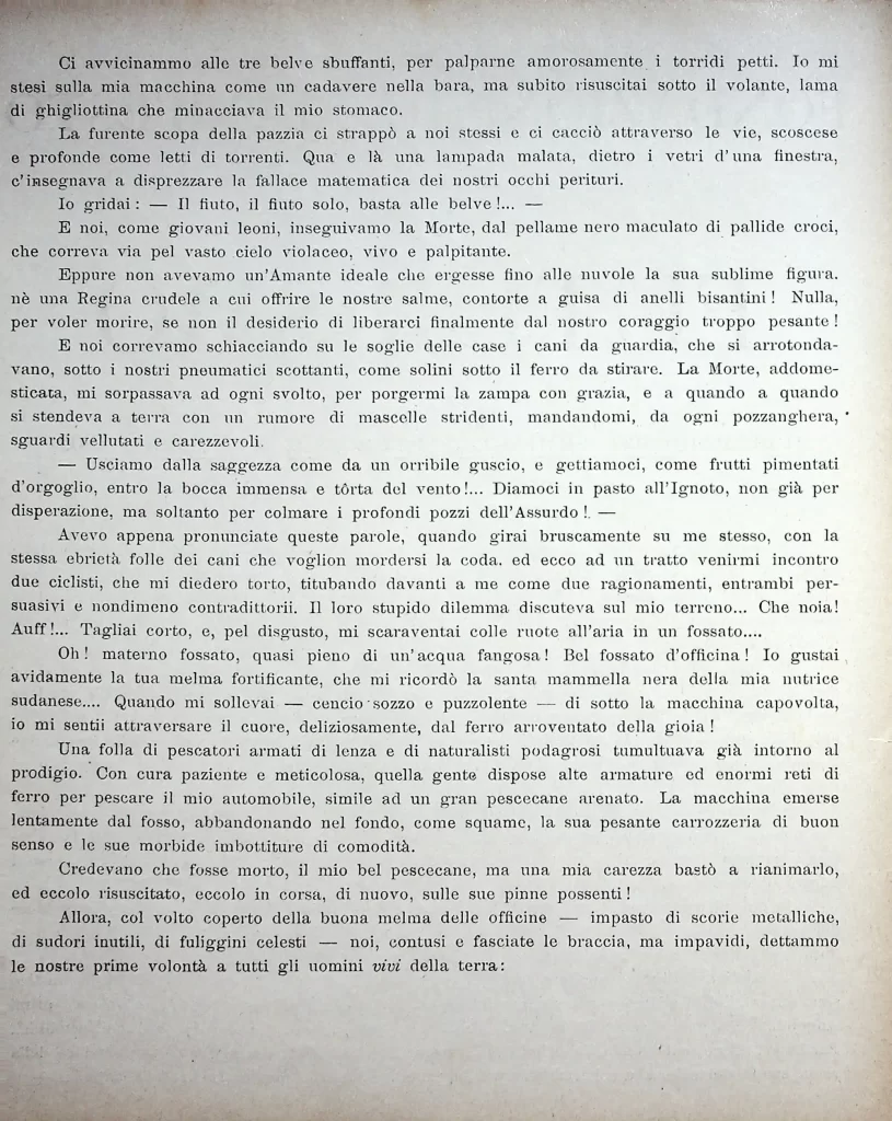 900 fondazione e manifesto del futurismo terza tiratura 02