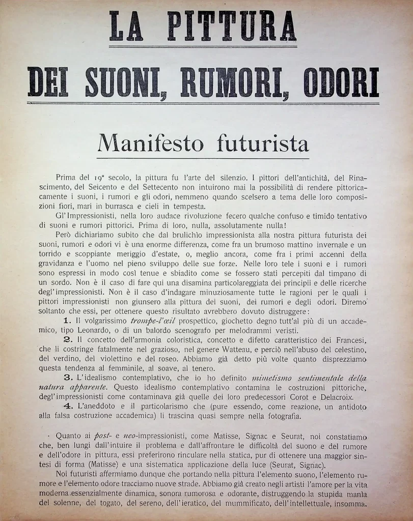 9800 la pittura dei suoni rumori odori prima tiratura 01