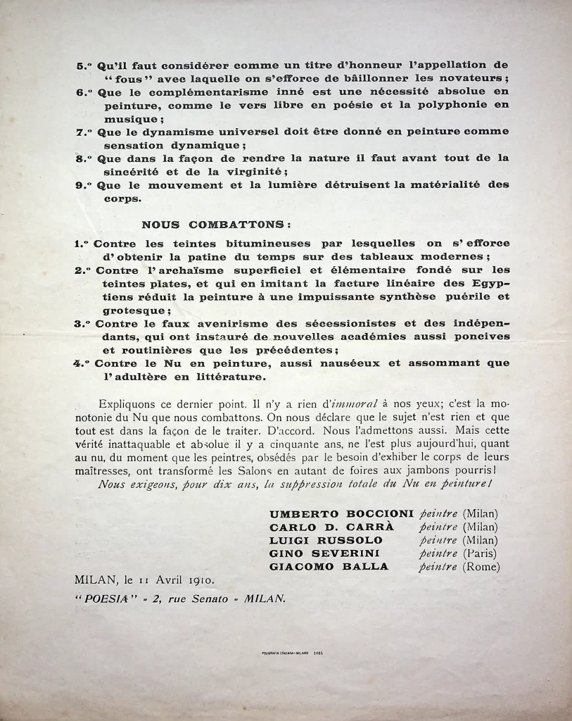2500 manifeste des peintres futuristes prima tiratura 04